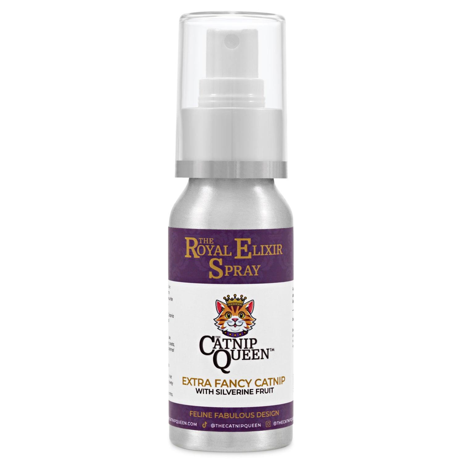 The Royal Catch & Elixir Duo Catnip Toy plus Catnip & Silvervine Spray 50ml.