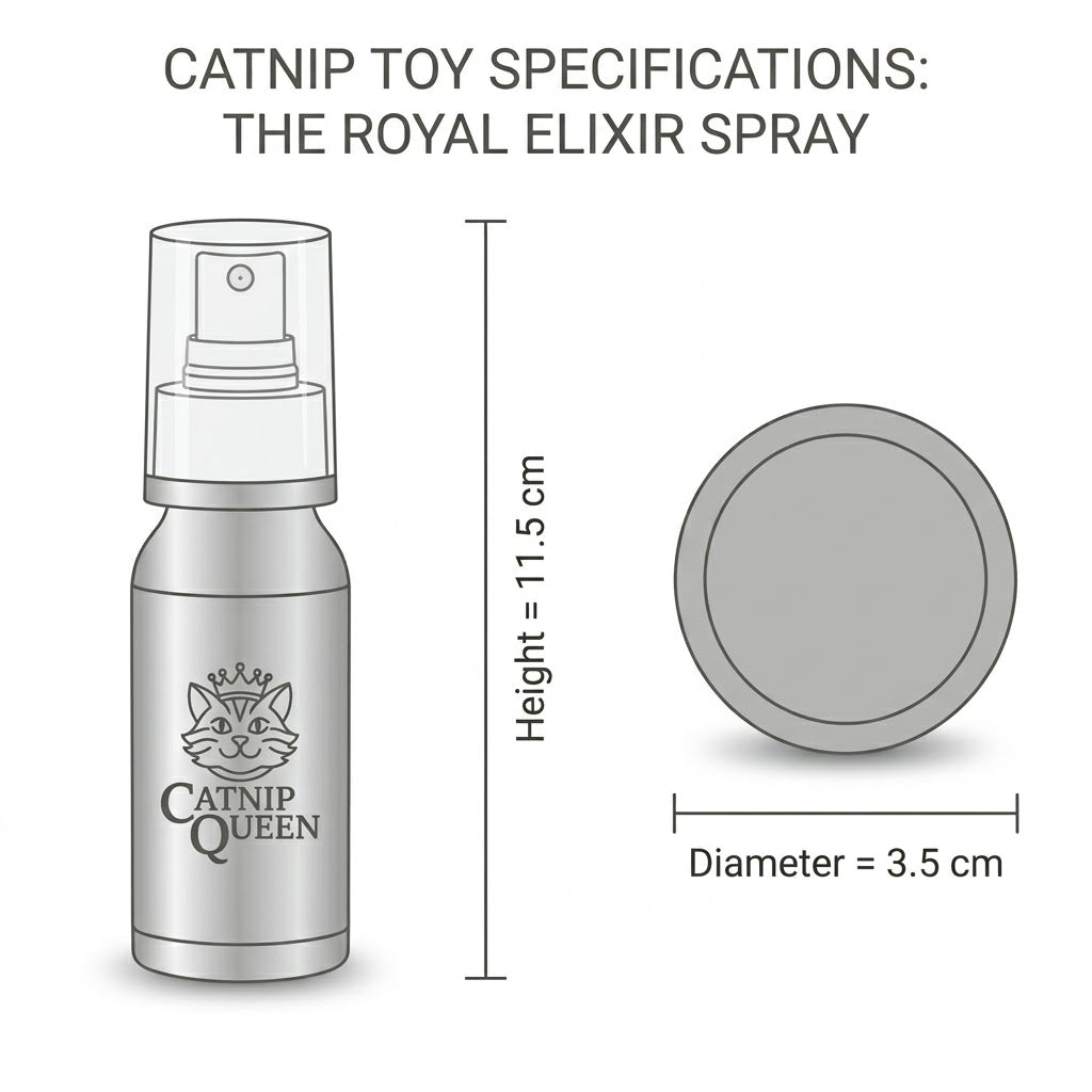 Royal Elixir Catnip Spray 60ml bottle dimensions