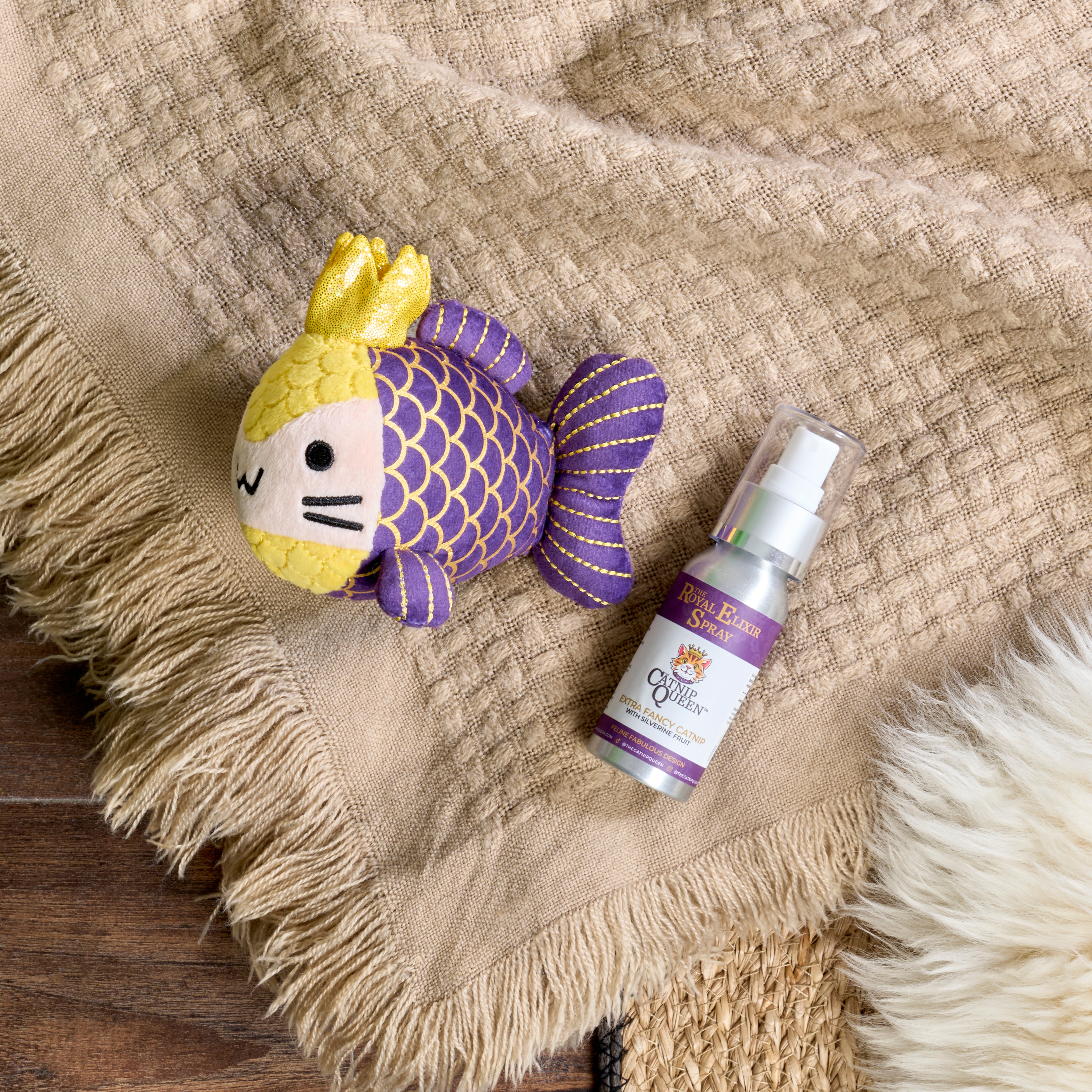 The Royal Catch & Elixir Duo Catnip Toy - Catnip & Silvervine Spray - 60ml
