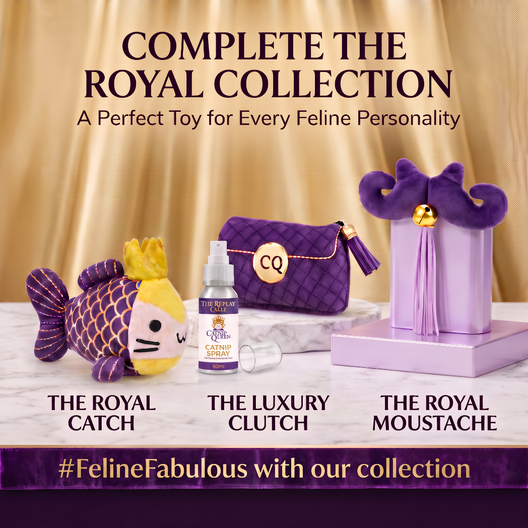 Complete the collection: The Catnip Queen catnip toys and Royal Elixir Spray