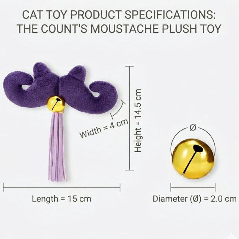 The Count's Moustache Organic Catnip Toy & Elixir Duo Catnip & Silvervine Spray 50ml.